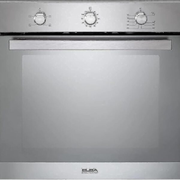 Elba - Built In Gas Oven With Fan and Grill Capacity 62 L, 60 CM With 8 Functions Mirror Double Glass, Stainless Steel Body - AL6XLXFG