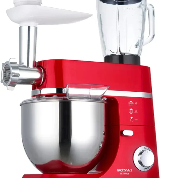 Sonai Mix Plus 7*1 Stand Mixer, 1200 Watt, 7 Liter, 6 Speeds, Red, SH-M1050