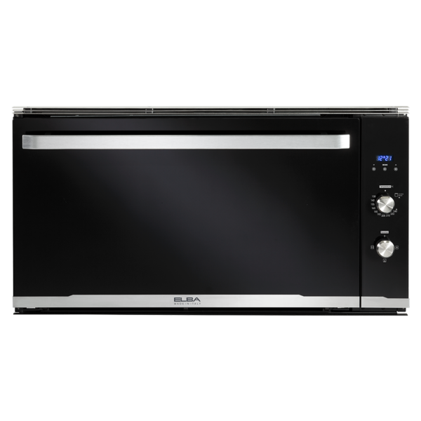 Elba Built-In Gas oven with Grill and Fan Digital 90 cm 83L Dark Grey Glass ELIO 910 G