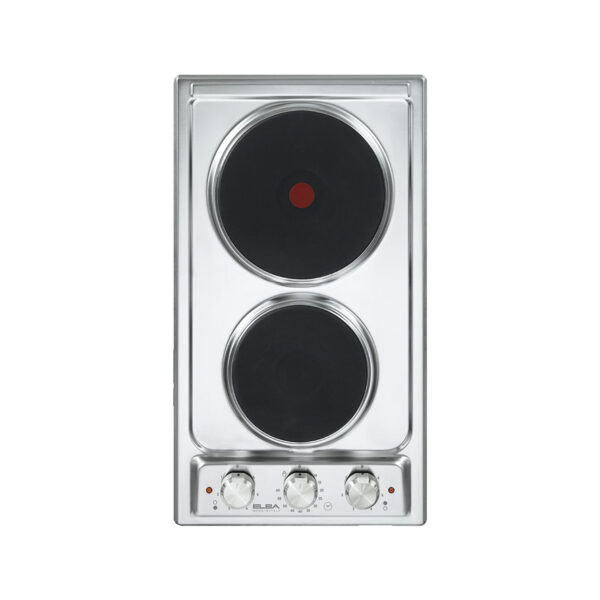 Elba 30 cm stainless steel Electric hob, 2 electric solid plates EN30-02TXD
