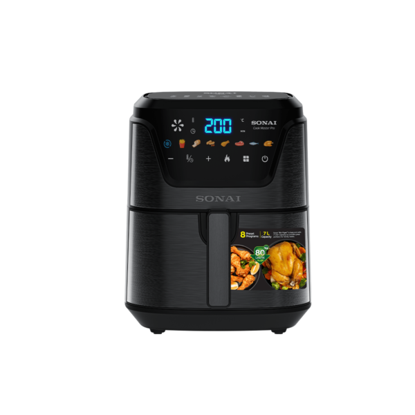 Sonai Cook Master Pro Digital Air Fryer, 7 Liter, 2000 Watt,Black - MAR-711-B
