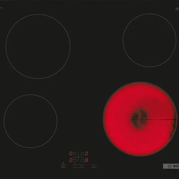 BOSCH BUILT-IN ELECTRIC RADIANT HOB 60 CM WITH TOUCH CONTROL BLACK PKE611BA2E