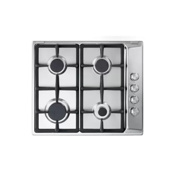 Elba Gas Hob 4 Burners Cast Iron 60 cm Stainless ENS65-444XD