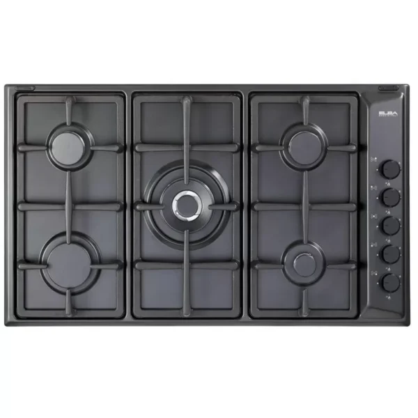 Elba Gas Hob 90 cm 5 Burners Safety Black EN95-545 ANT