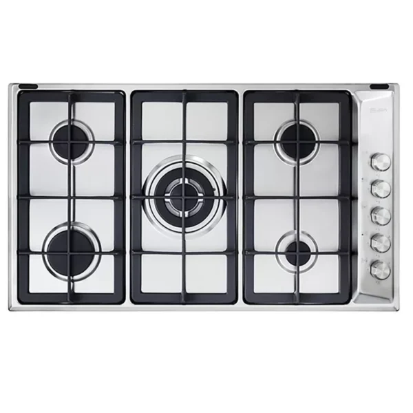 Elba Built-In Hob 90 cm 5 Gas Burners Cast Iron Full Safety Stainless EN95-545XD