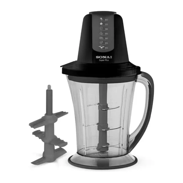 Sonai Chopper 700 Watt 1.5L 6 Blades with Garlic Peeling Attachment MAR-3077 BLACK