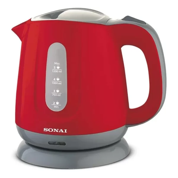 Sonai Electric Kettle 1.2 L 1100 Watt MAR-2200 RED