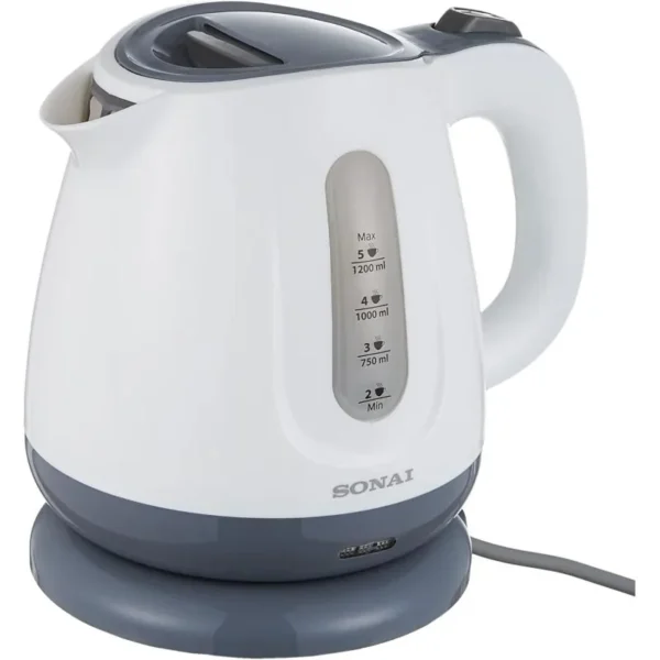 Sonai Electric Kettle 1.2 L 1100 Watt MAR-2200 WHITE