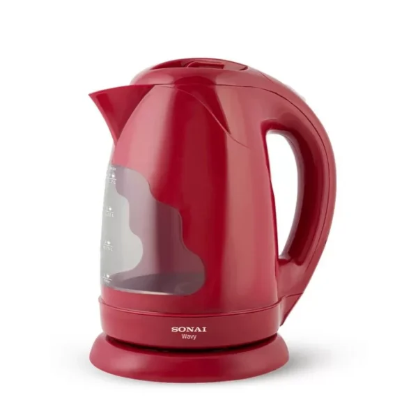 Sonai Electric Kettle 1.7 L 2200 Watt Bright LED lights Red MAR-3970